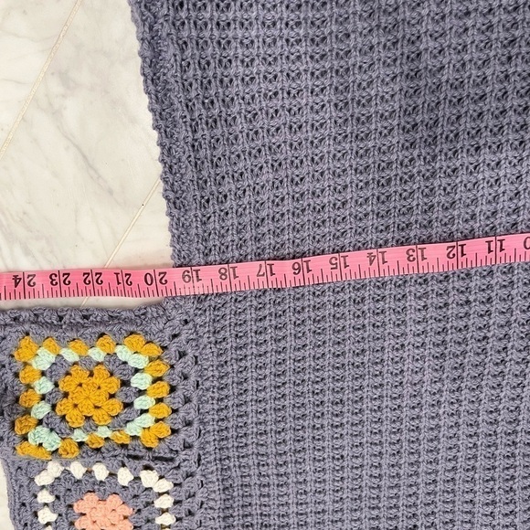 TARGET UNIVERSAL THREADS NWT CROCHETED SWETER TOP PURPLE “sold out” size large - Picture 7 of 12